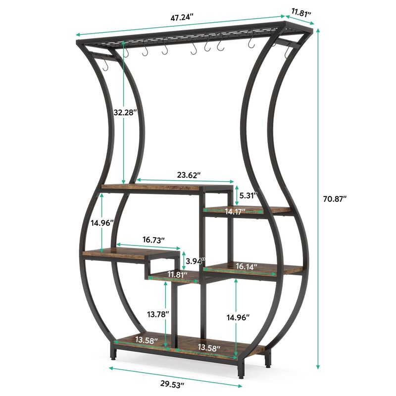 Tribesigns Vase-Shaped Plant Stand 6-Tier Plant Display Rack image number 3