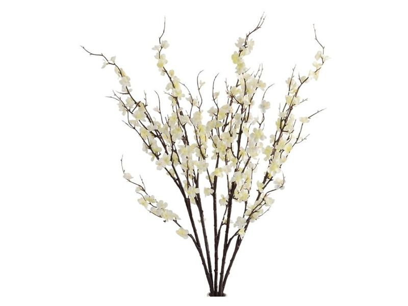 5 Pack White Artificial Greenery Stems Wedding Centerpiece Decor image number 0