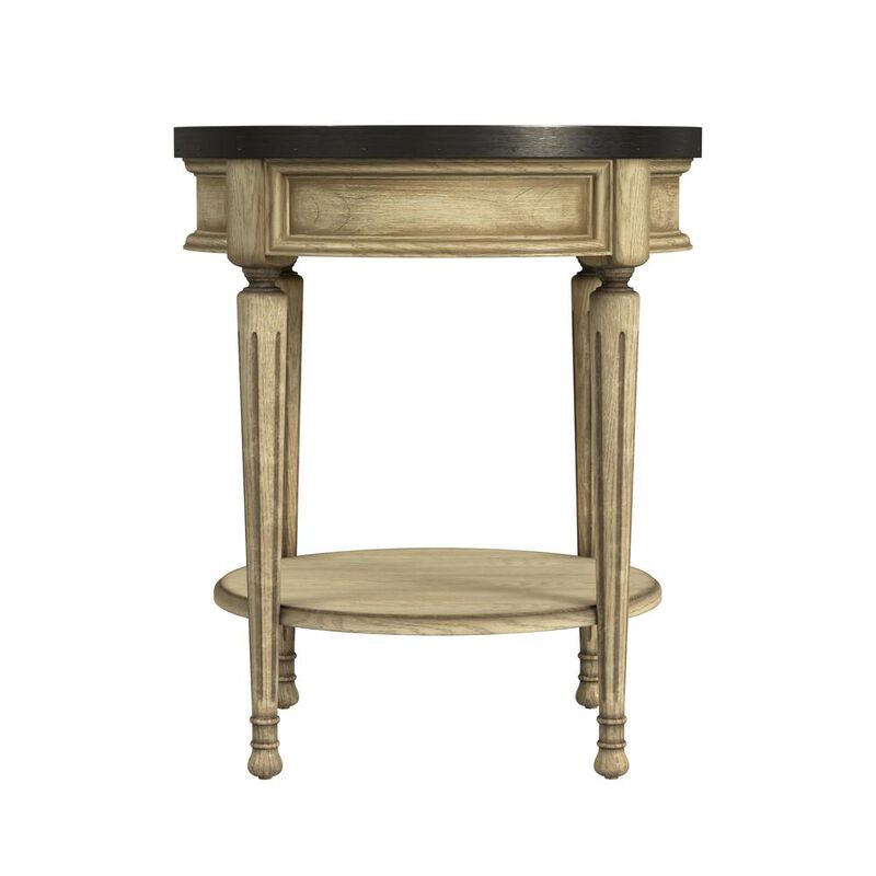 Butler Specialty Sampson Side Table with Storage, Beige