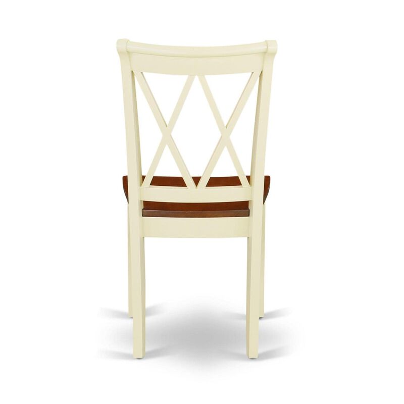 East West Furniture Dining Chair Buttermilk & Cherry, CLC-BMK-W