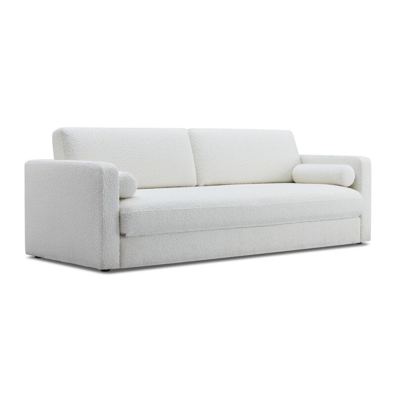 Ryan Cream Upcycled Linen Sofa Bed image number 0