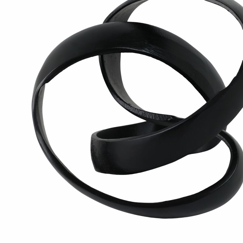 Aluminum Knot Sculpture, 7", Black image number 4