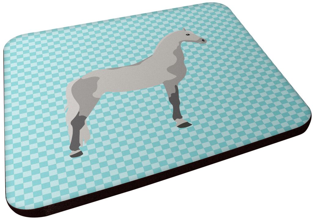 Caroline's Treasures Orlov Trotter Horse Blue Check Decorative coasters, 3.5, Multicolor