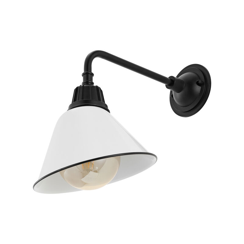 Croydon Farmhouse Industrial Indoor/Outdoor Iron LED Gooseneck Arm Outdoor Sconce