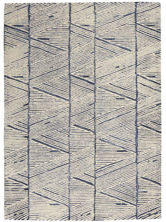 Colorado CLR01 White/Blue 3'9" x 5'9" Rug