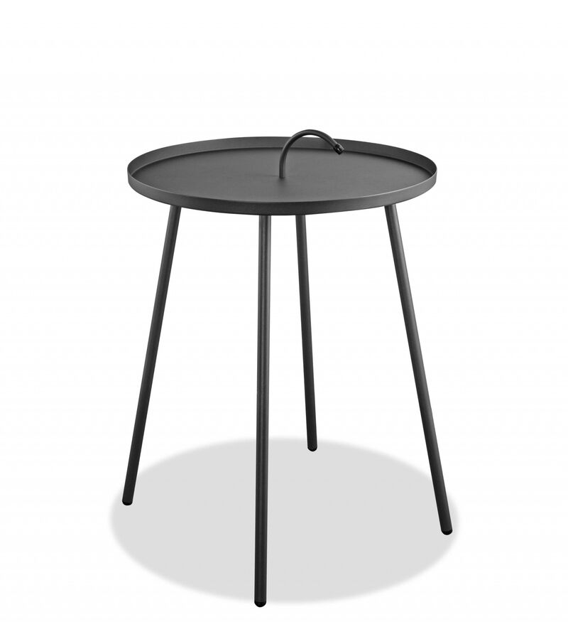 Elegant Round Stainless Steel End Table &ndash; Timeless Modern Look