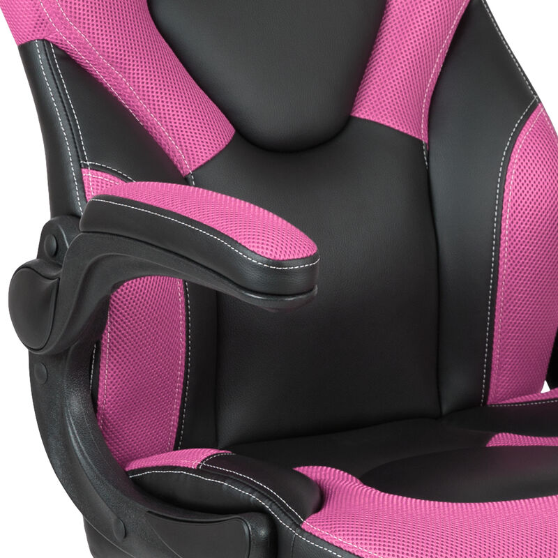 X10 Gaming Chair Racing Office Ergonomic Computer PC Adjustable Swivel Chair with Flip-up Arms, / LeatherSoft image number 6