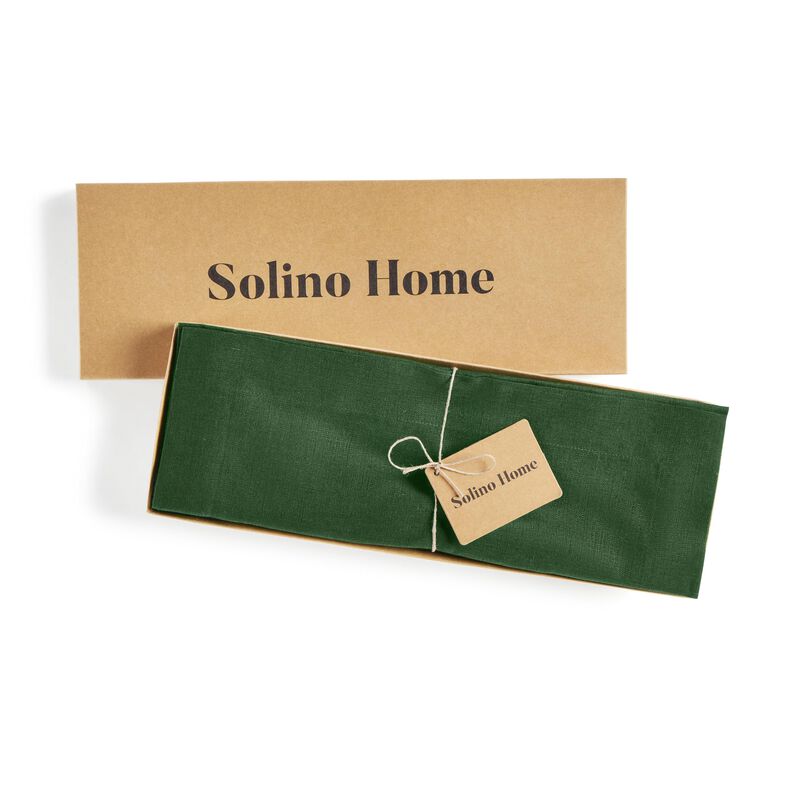 Solino Home 100% Pure Linen Placemats 14 x 19 Inch Set of 4 - Fete