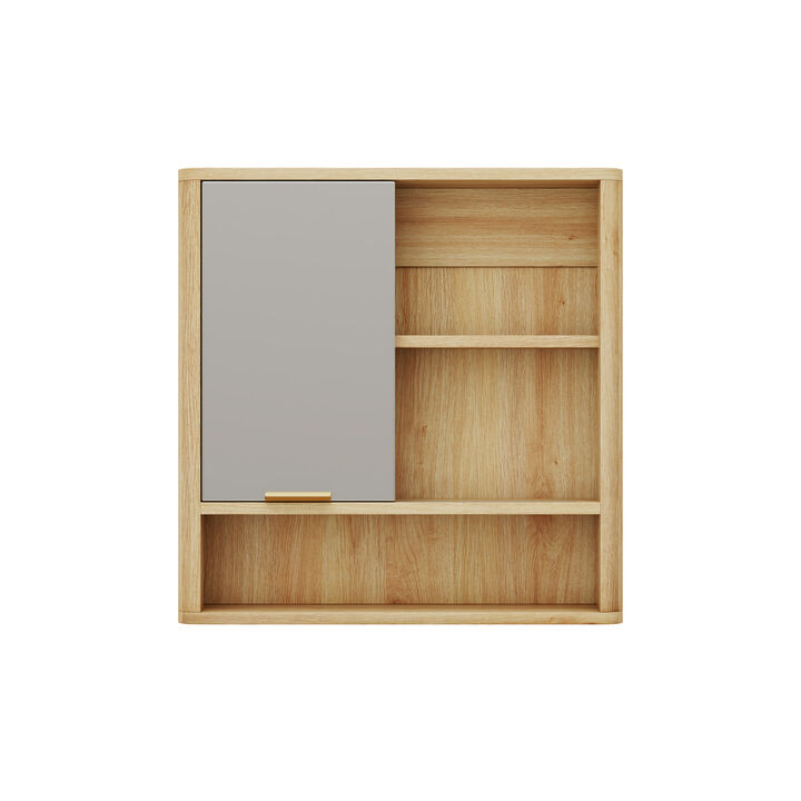 ELEMENT ACE Wall Mounted Bathroom Mirror Cabinet with Open Shelves Waterproof Medicine Cabinet Space Saving Vanity Organizer for Home & Bathroom Use