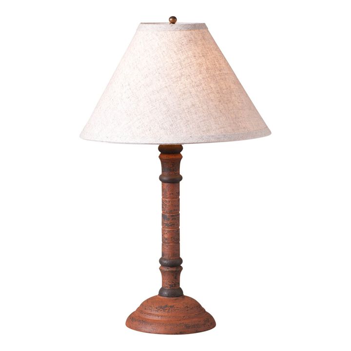 Irvin's Country Tinware Gatlin Lamp In Hartford Pumpkin With Shade