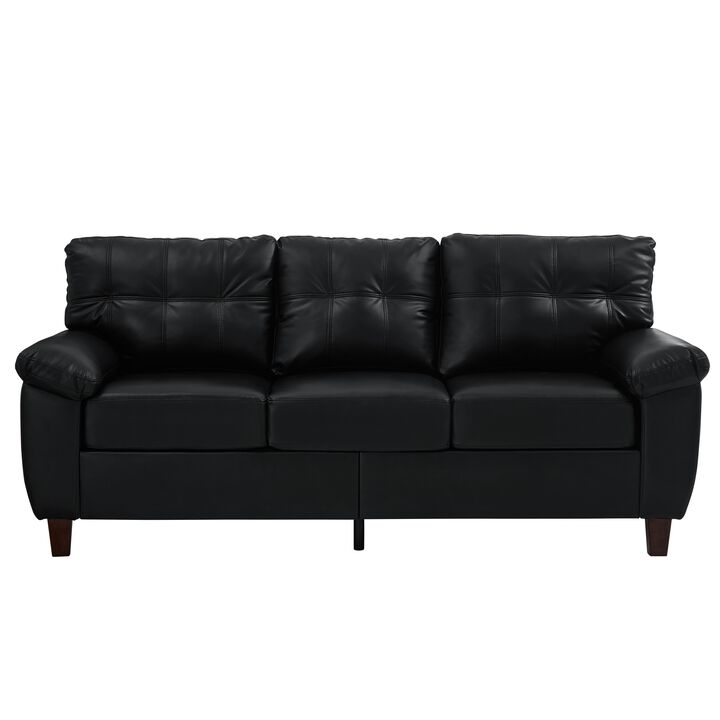 Buldef Breathable Faux-Leather Sofa