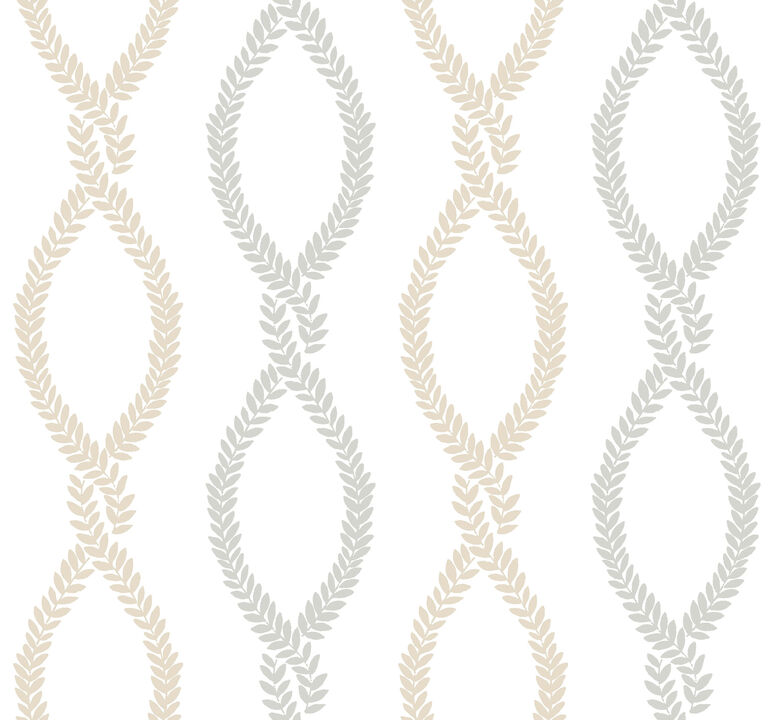 Laureate Neutral Vine Trellis Wallpaper
