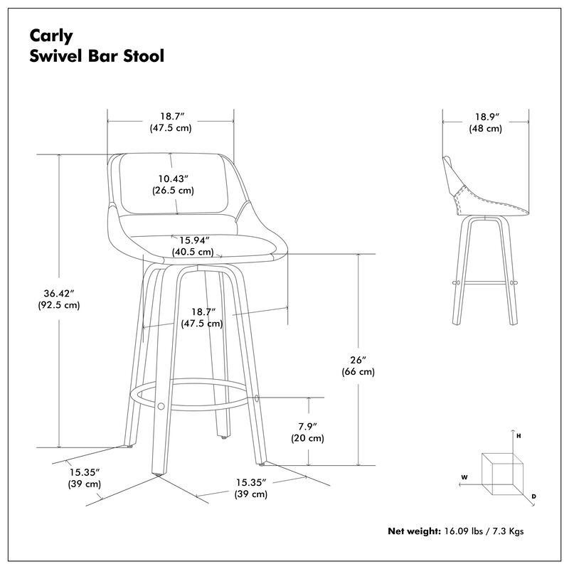 Carly Swivel Bar Stool (Set of 2)