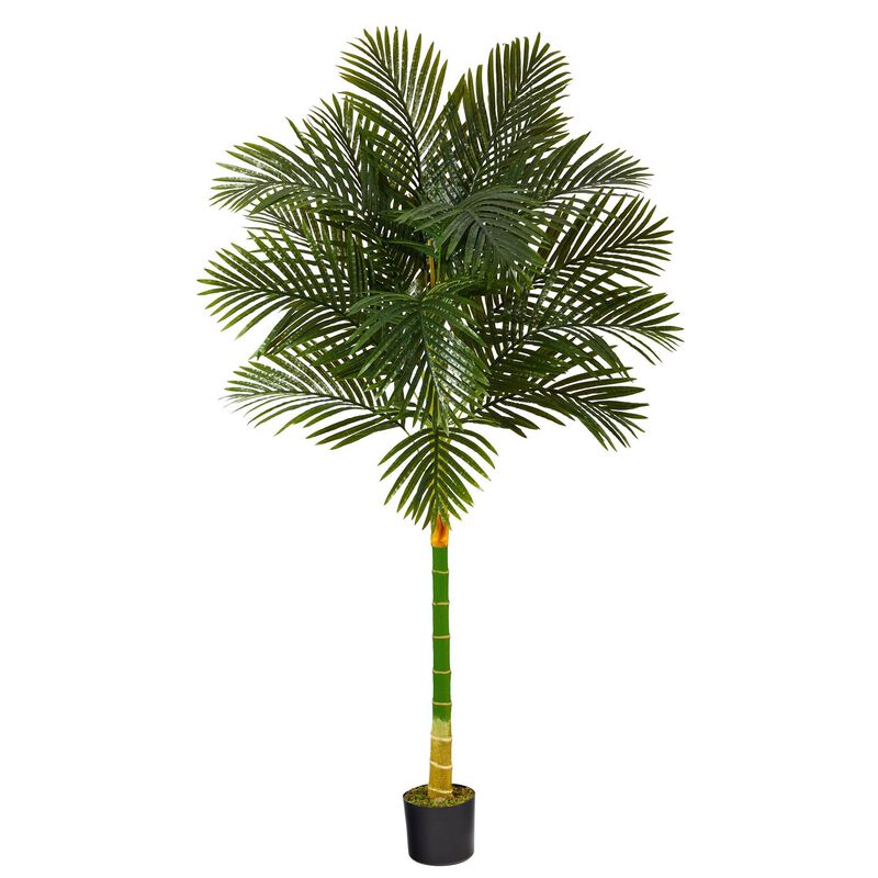 Nearly Natural 6-ft Golden Cane Artificial Palm Tree