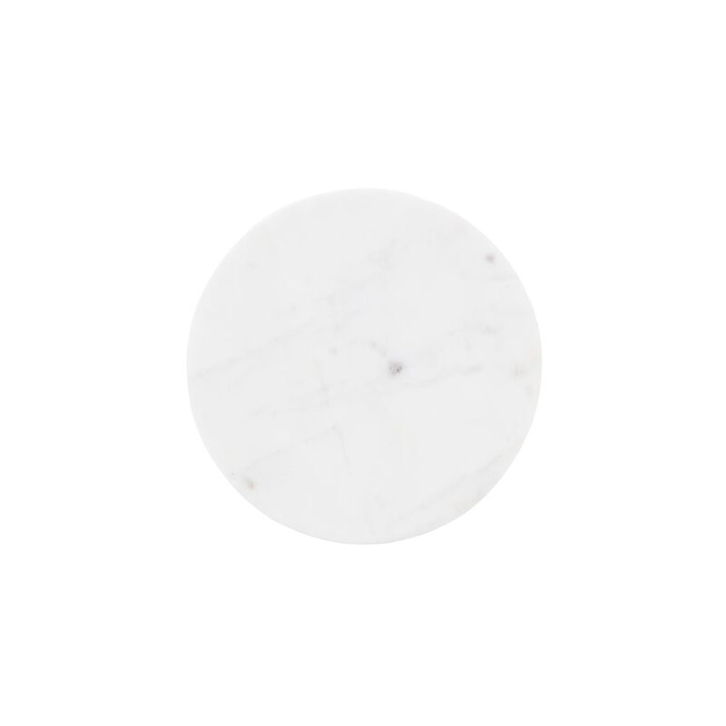 Linon Rian Spiral Drink Table White Marble image number 3