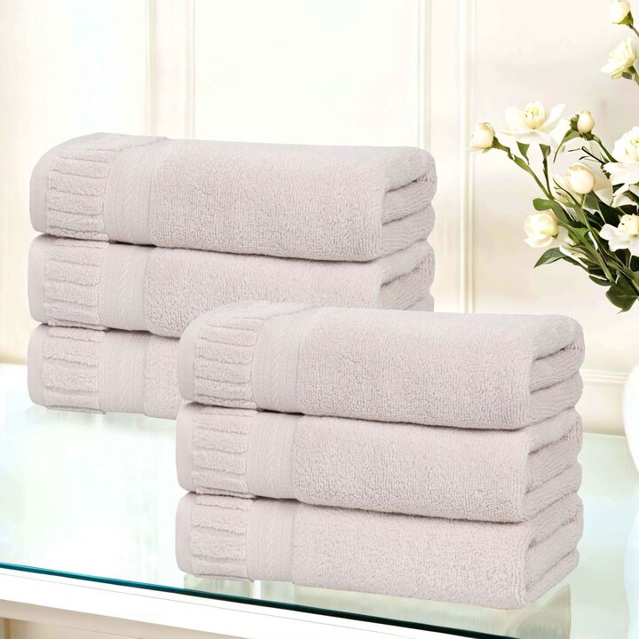 Soft Zero Twist Cotton Hand Towels 6 Pack Highly Absorbent Towels