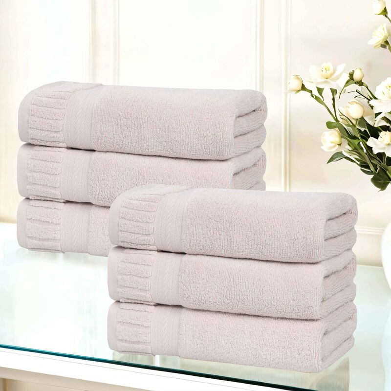 Soft Zero Twist Cotton Hand Towels 6 Pack Highly Absorbent Towels image number 1