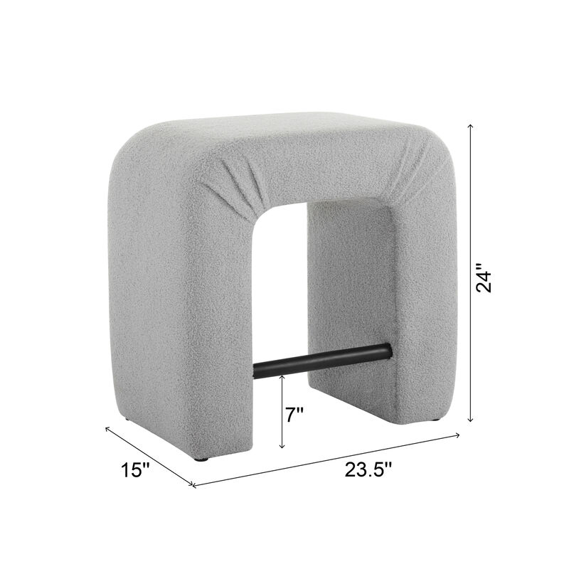 Merax Boucle Stool 2 Pieces Dining Chairs