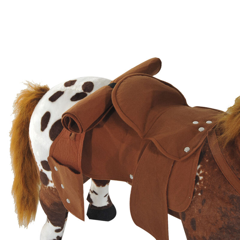 BreeBe Kids Stuffed Ride-On Horse with Realistic Sounds image number 7