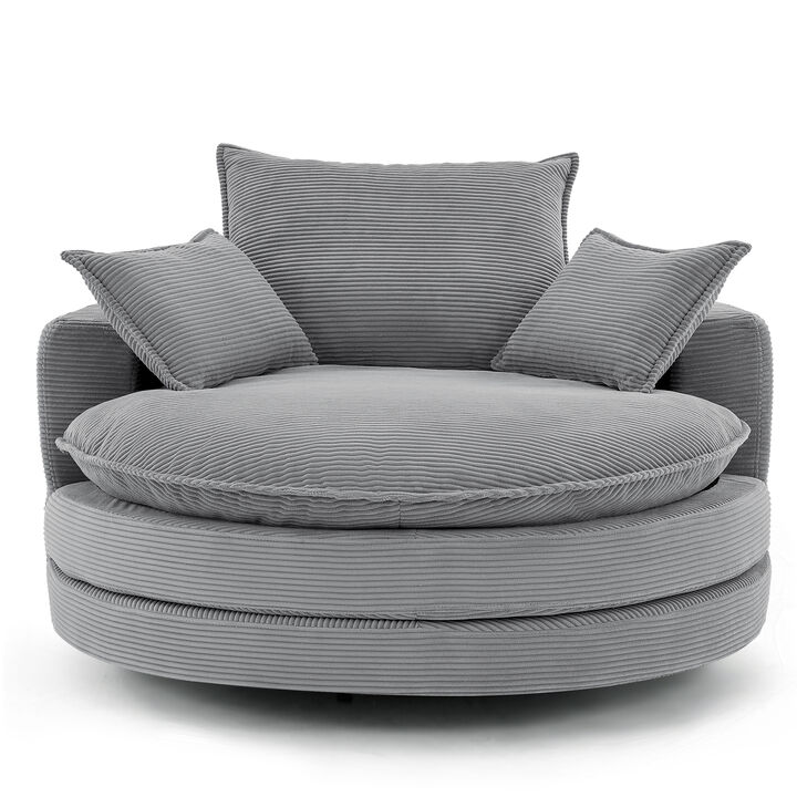 Vikber Accent Swivel Barrel Chair