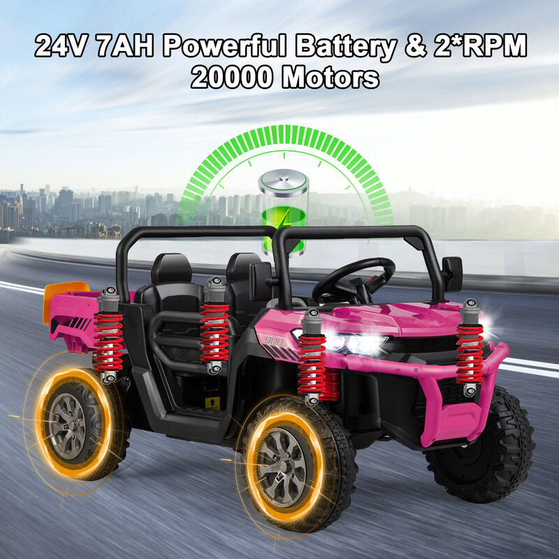 Kids 24V Electric Ride On Car with Dump Bed and Remote Control image number 5