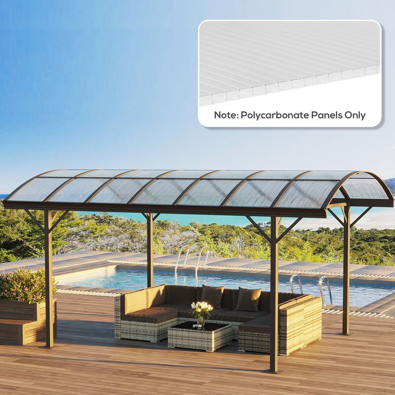Outsunny 14 Piece Pack of Polycarbonate Greenhouse Panels, 4' x 2' x 0.16" Twin-Wall Polycarbonate Panels, Waterproof and UV Protected Plastic Sheets, Clear