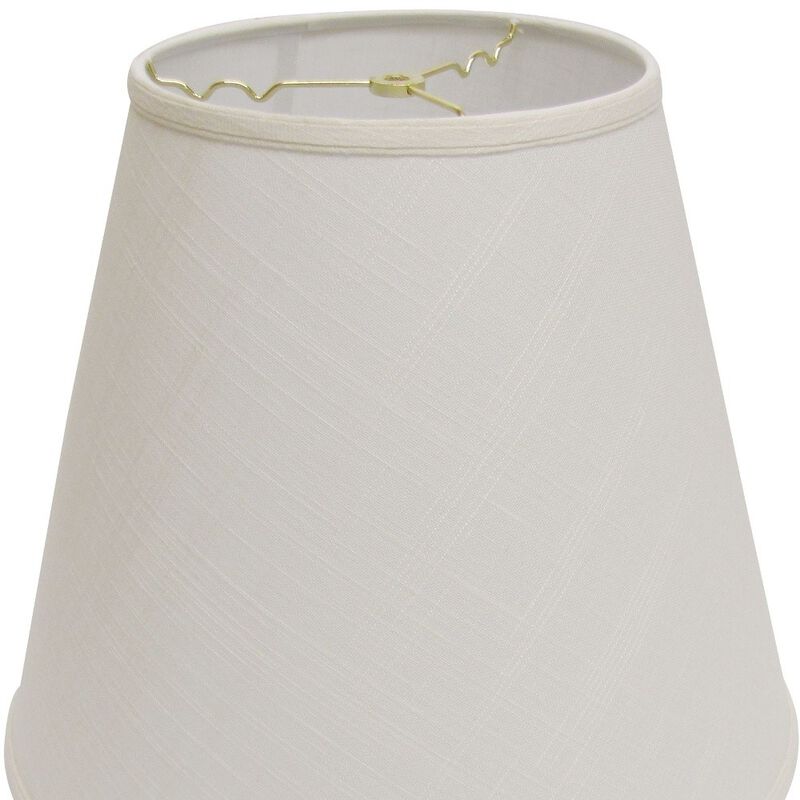 Hivvago 16" Off White Deep Empire Linen Lampshade