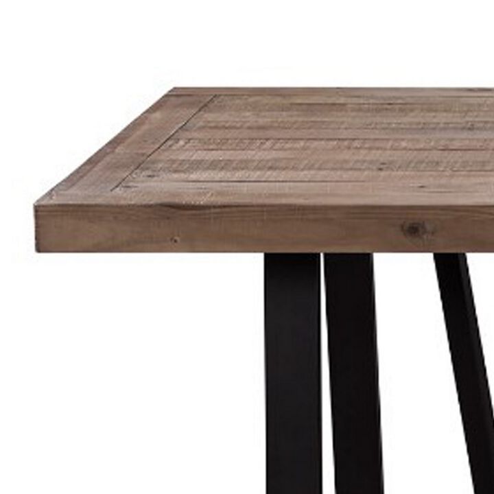 Prairie Rectangular Dining Table, Natural/Black