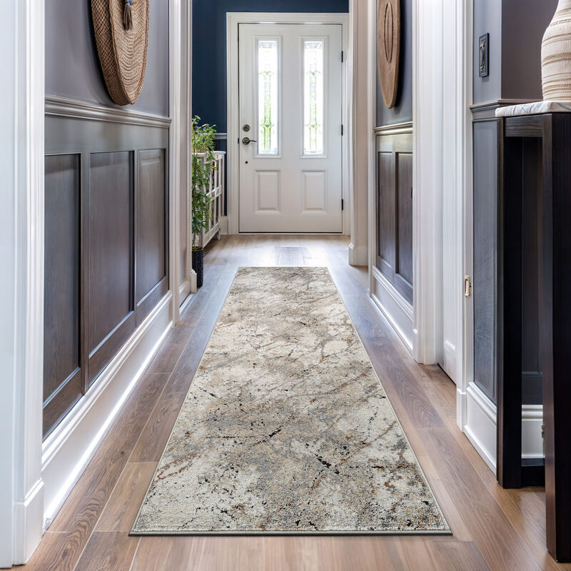 World Rug Gallery Marble Flow Area Rug - Rug for Living Room, Bedroom, or Entryway - Kid & Pet Friendly, Easy to Clean, Durable Polypropylene/Polyester with Jute Backing image number 6