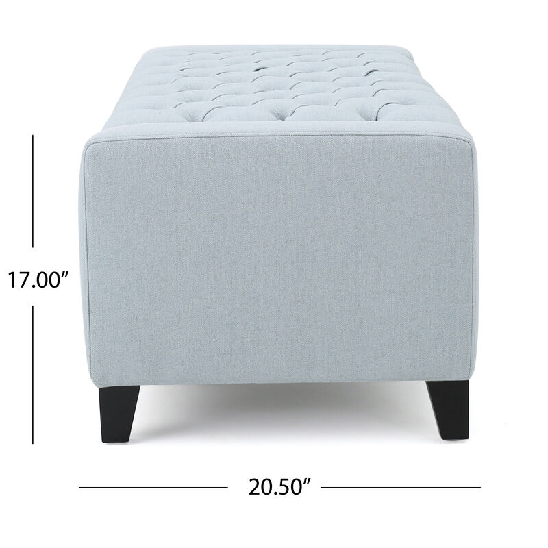 Merax Fabric Upholstered Storage Ottoman for Living Room, Bedroom