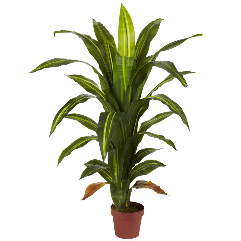 Hivvago 4' Dracaena Silk Plant (Real Touch)