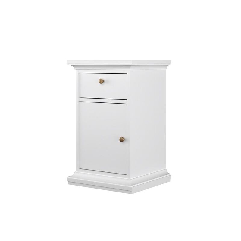 Tvilum Sonoma 1 Drawer, 1 Door Nightstand, White