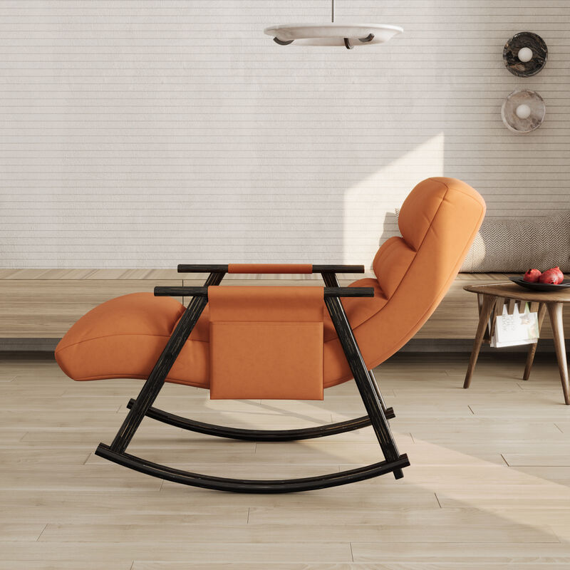 Adjustable High-Back Folding Rocking Chair image number 3