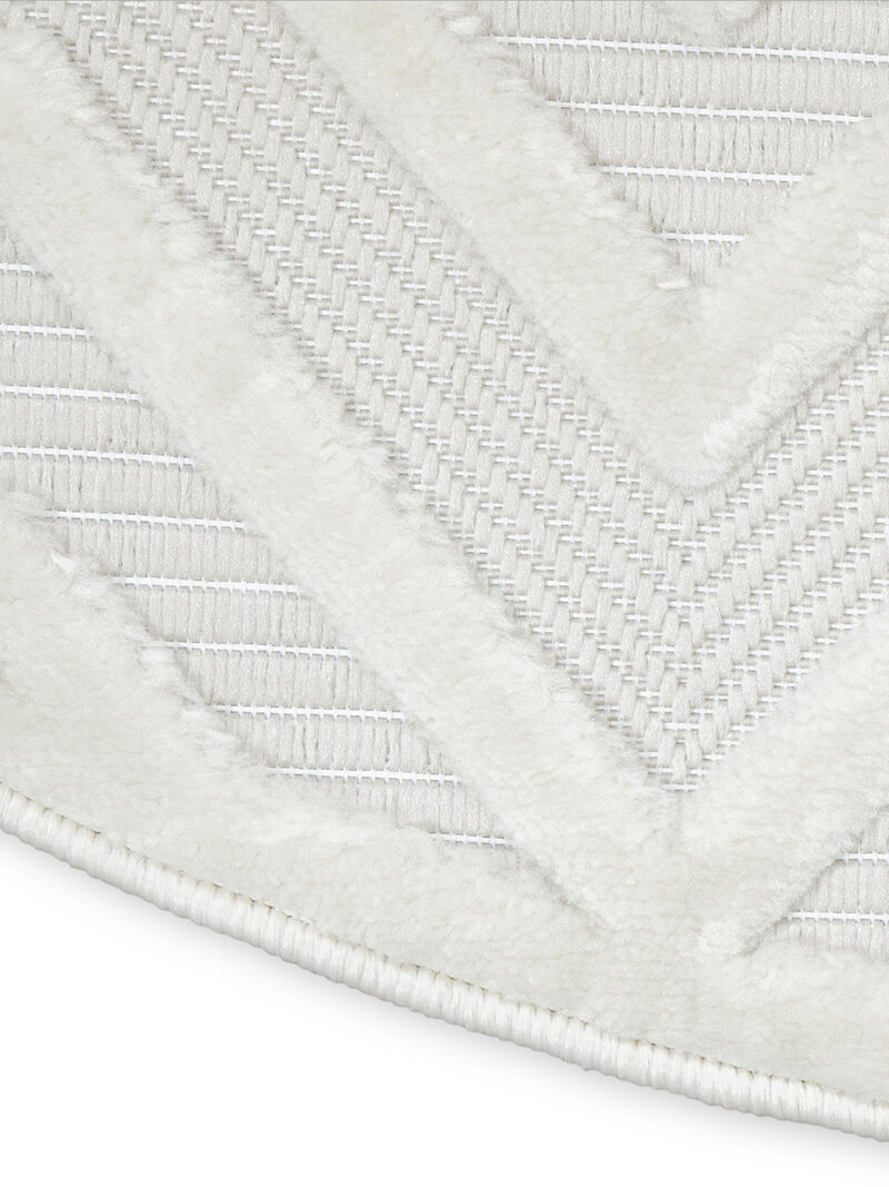 Versatile NRV01 Ivory/White 8' x Round Rug image number 3