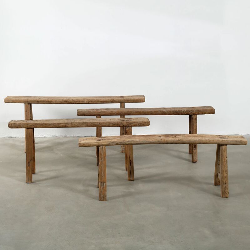 Vintage Reclaimed Wood Entryway Bench in Natural image number 3