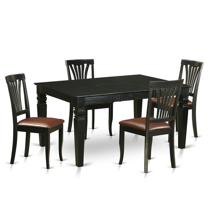 5 Pc dinette Table set - Kitchen dinette Table and 4 Dining Chairs