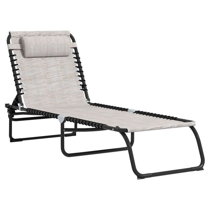 Hivvago Foldable 4-Position Chaise Lounge