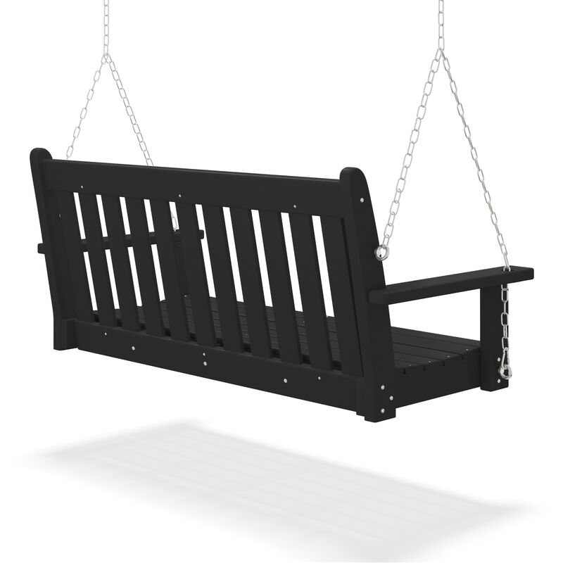 WestinTrends Outdoor Patio HDPE Hanging Front Porch Swing Bench