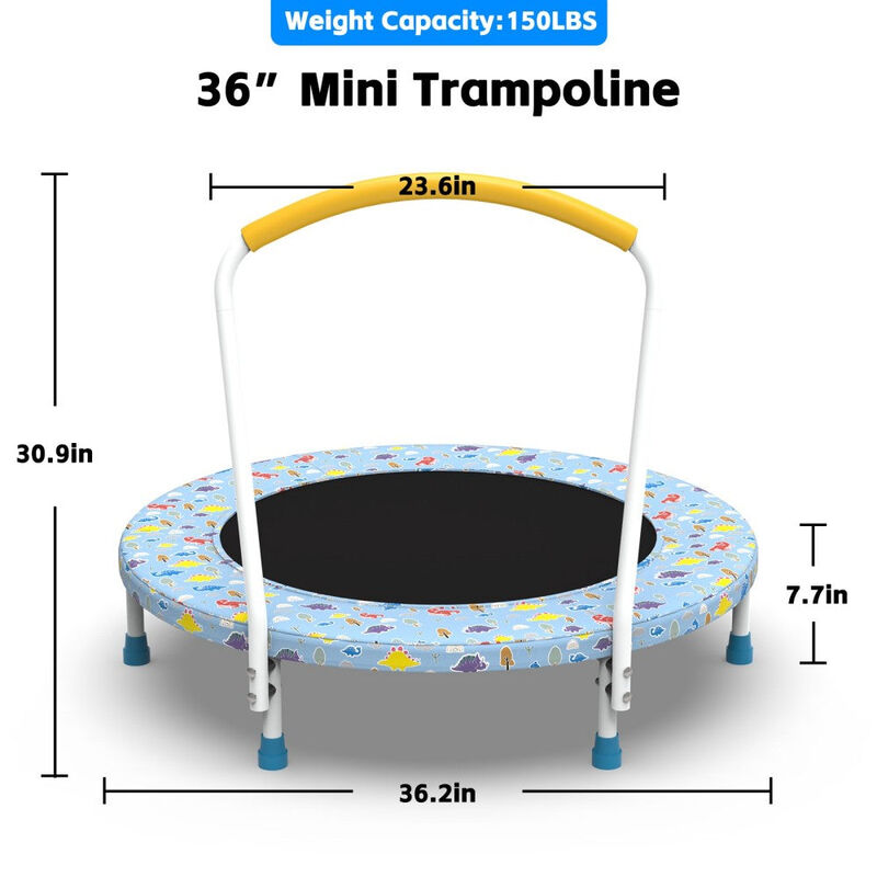 36" Mini Trampoline for Kids image number 2
