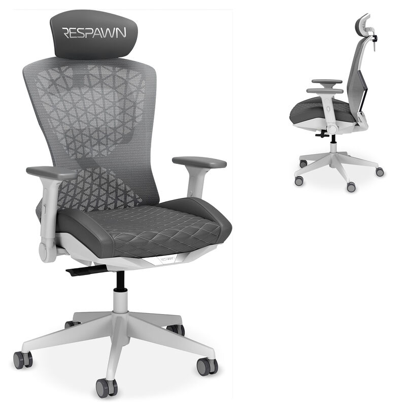 RESPAWN SPIRE Ergonomic Office Chair with Lumbar Support, Headrest, Adjustable Arms and Cooling Gel Seat Cushion, Comfy Breathable Mesh Seat for Home Office, High Back Reclining Gaming Chair