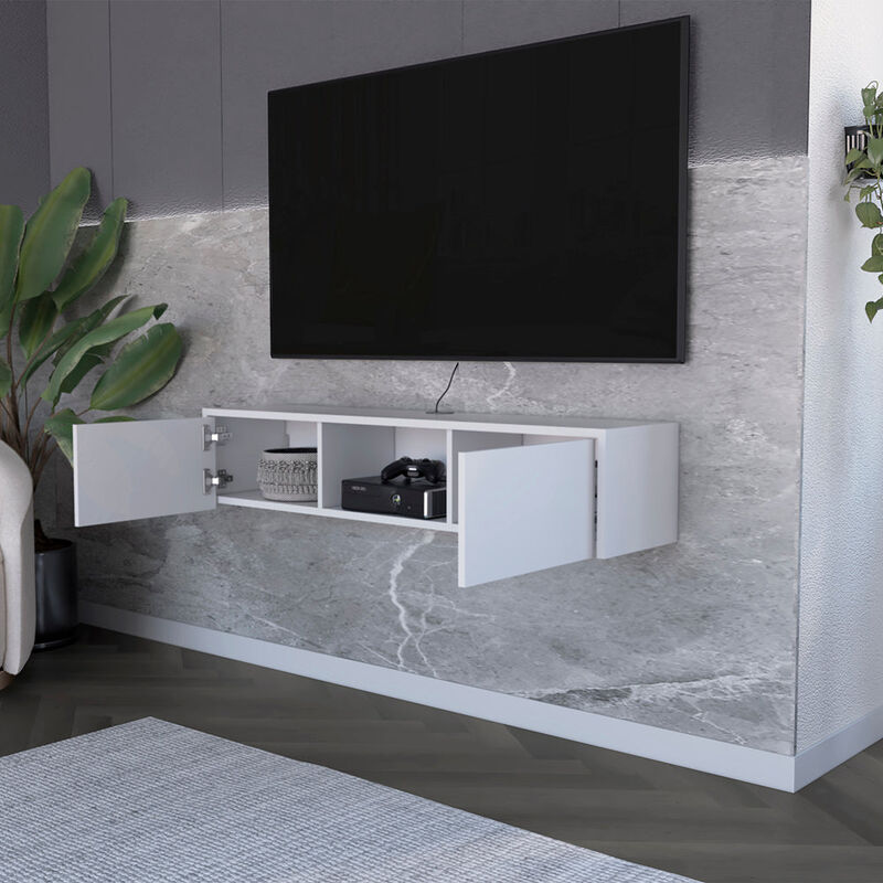 Floating Tv Stand Watson, Living Room, White