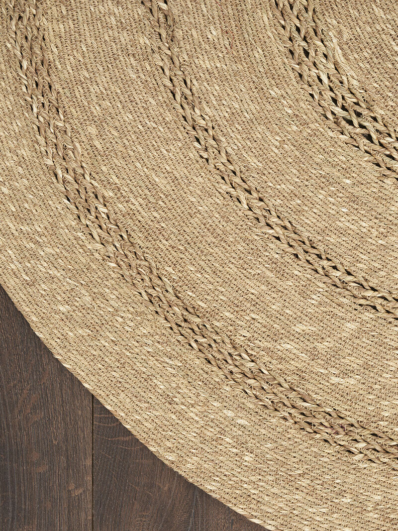 Natural Seagrass NSG01 Natural 5' x Round Rug image number 2