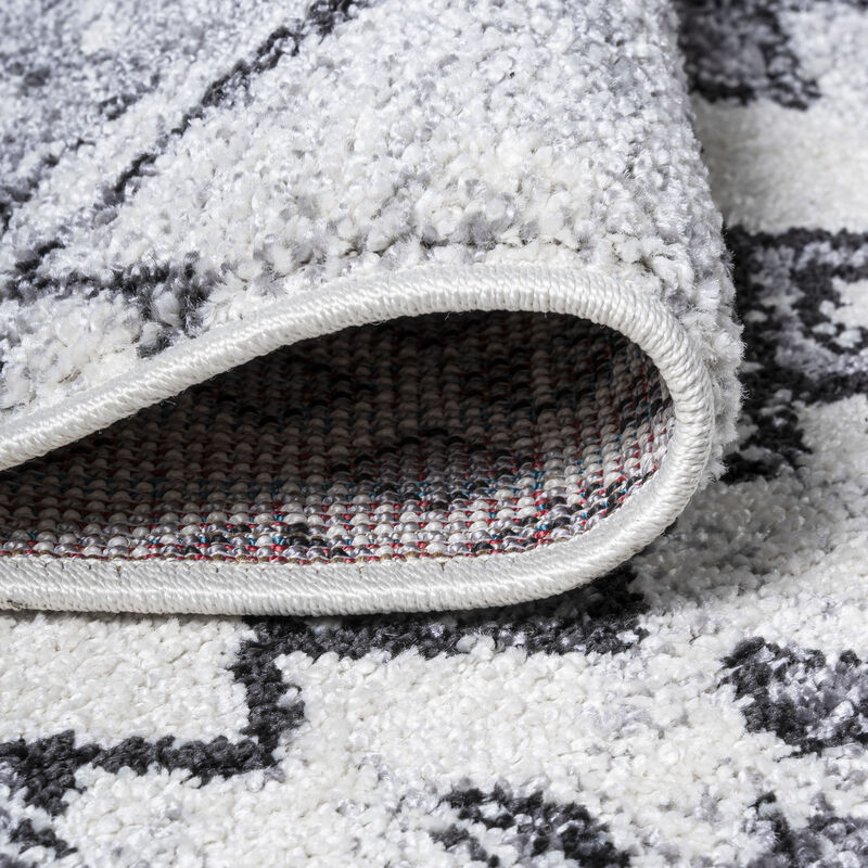 Azmar Moroccan Geometric Distressed Area Rug