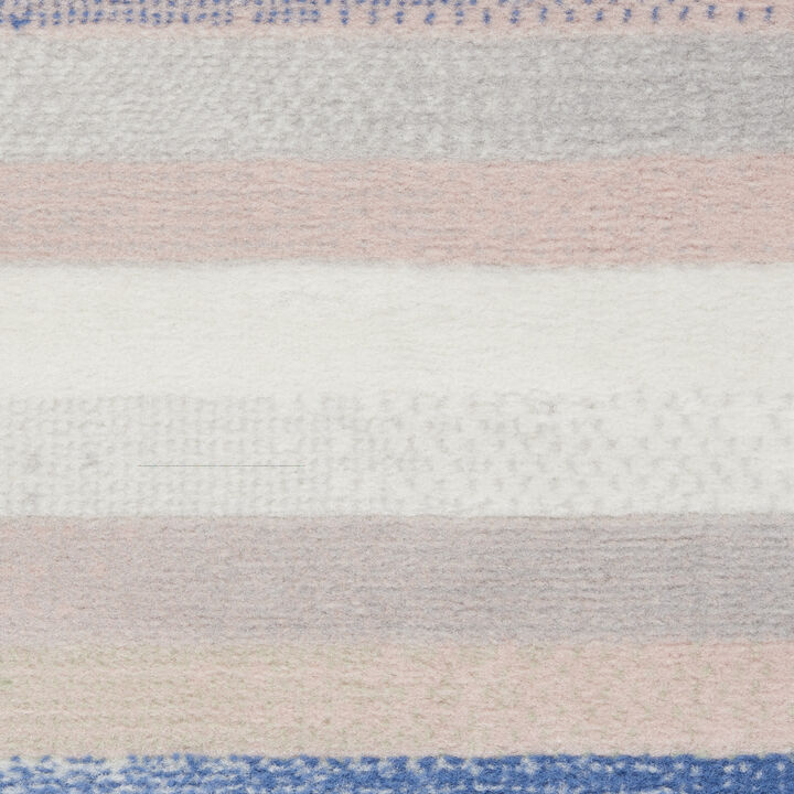 HomeRoots Floral Distressed Non Skid Area Rug