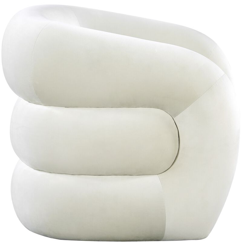 Meridian Furniture Roxbury Cream Velvet Accent Chair image number 3