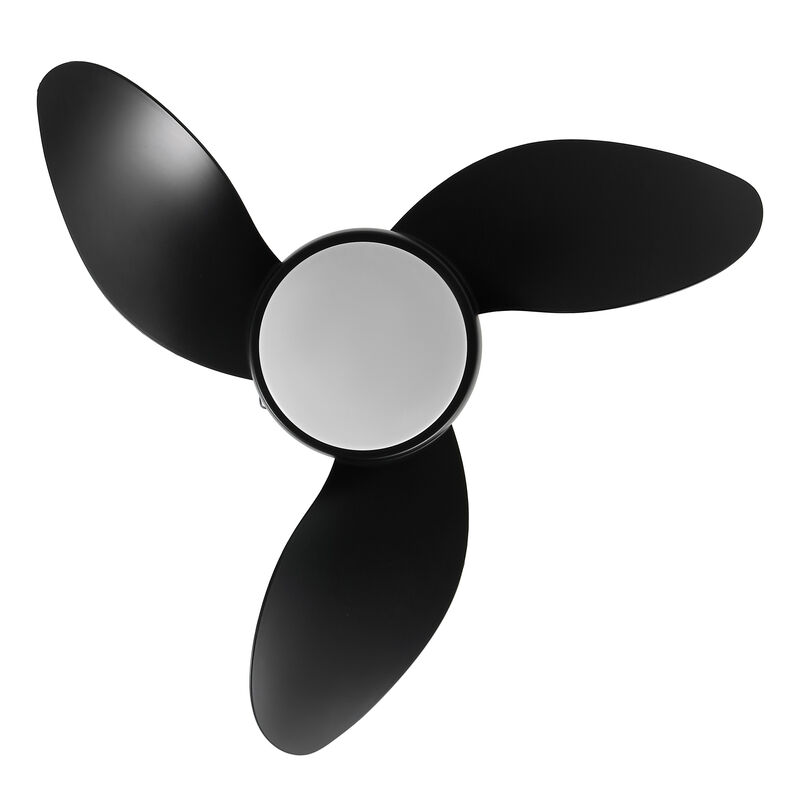 Albini 22" Contemporary Minimalist 6-Speed Metal Mobile-App/Remote-Controlled Dimmable Smart Integrated LED Ceiling Fan