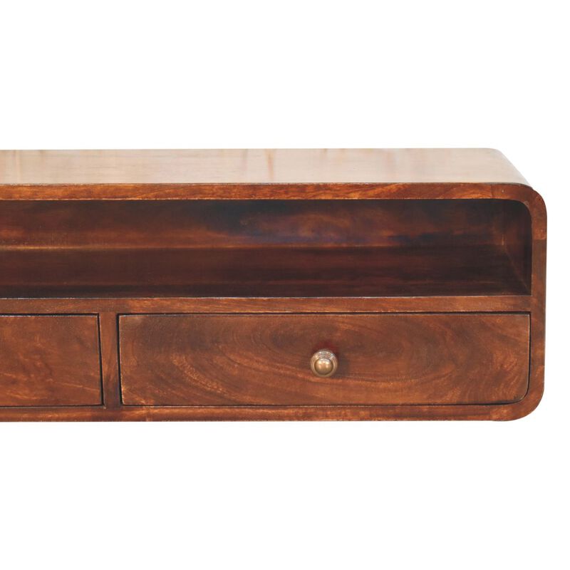 Artisan Furniture Solid Wood Floating California Walnut Open Console image number 3