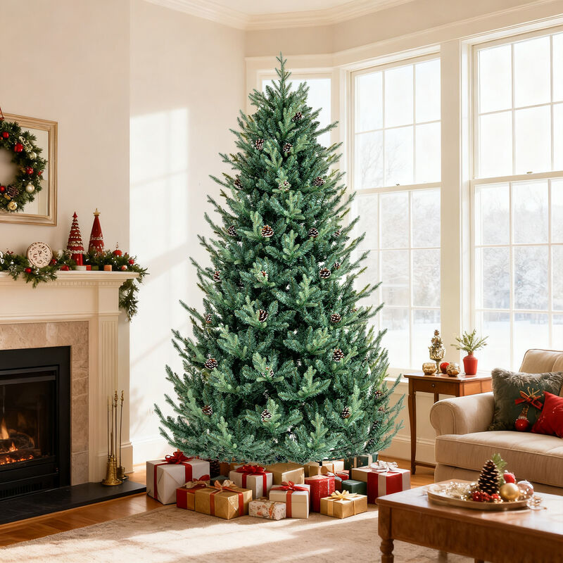 Artificial Christmas Tree, Pre-Lit with Multicolor LED Lights-7.5 ft image number 1
