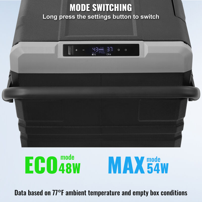 VEVOR Portable Car Refrigerator Freezer Compressor 115 L Dual Zone for Car Home image number 4