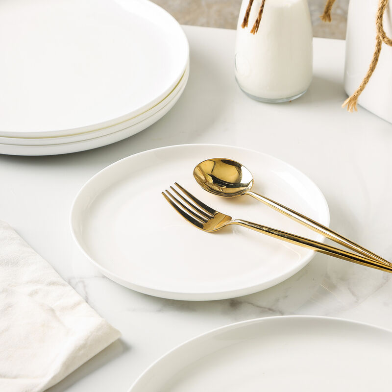 Stone Lain Gabrielle Bone China 12 Piece Dinnerware Set, White